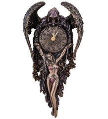 WS-1268 Статуетка-годинник у стилі Фентезі "Зустріч зі смертю", 37 см