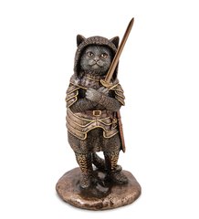 WS-1241/ 1 Статуетка "Сер Пусілот - котячий лицар", 14 см