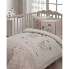 Детский набор в кроватку для младенцев Karaca Home - Stella розовое (7 предметов)