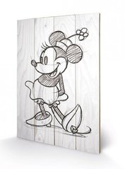 Постер дерев'яний "Minnie Mouse" 40 х 59 см, 40*59 см