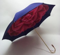 Зонт женский "Camelia" с пурпурным принтом