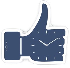 Настінний годинник "Thumbs Up!", синій 23х20 см