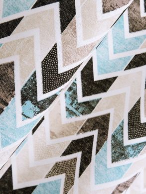 Декоративні штори з принтом Іспанія MacroHorizon LIFE Зиг-Заги Синій, арт. MG-151206