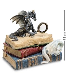 WS-844 Шкатулка "Дракон на книгах", 13,5*11*13 см