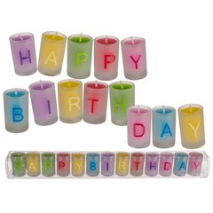 Набор свечей в стекле "Happy birthday"