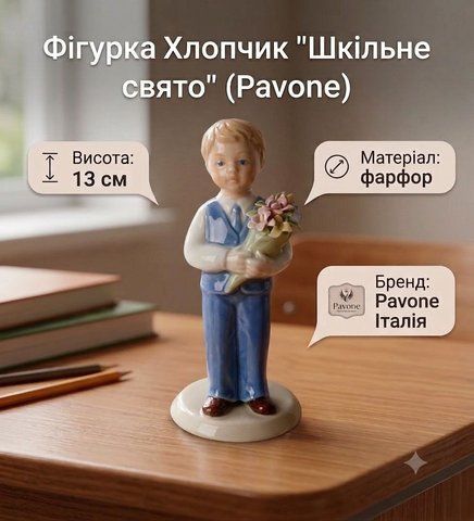 CMS-58/1 Фігурка Хлопчик "Шкільне свято" (Pavone)