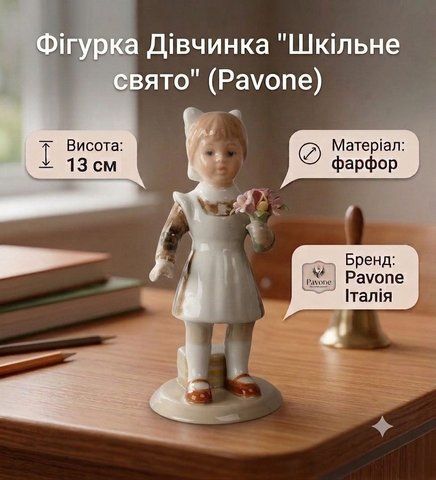 CMS-58/2 Фігурка Дівчинка "Шкільне свято" (Pavone)