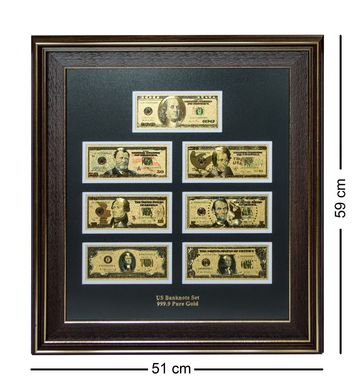 HB-078 Панно "Все банкноты USD (доллар) США", 51*59 см