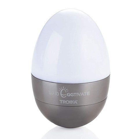 Світильник-нічник Troika Eggtivate, з датчиком вібрації, сталевий, Сірий