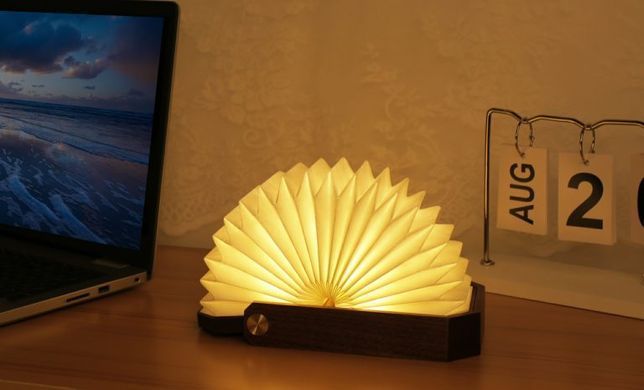 Світильник на акумуляторі Gingko Smart Origami Lamp, натуральний горіх | G033WT