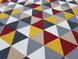 Скатертина з тефлоновим покриттям MacroHorizon Трикутники Бордо