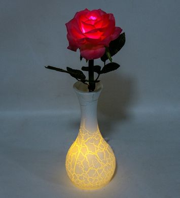 LP-10 Роза в вазочке с LED-подсветкой, Красный