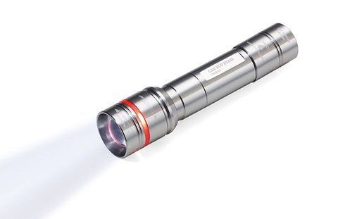 Брелок-ліхтарик з карабіном Troika Car eco beam, сріблястий, 12 х 2.6 см