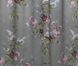 Штори з тефлоновим просоченням Туреччина MacroHorizon Весняні квіти Сірий, 170*135 см (2 шт.)