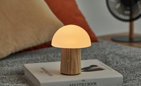 Светильник на аккумуляторе Gingko Alice Mushroom Lamp Mini, белый пепел | G022AH2