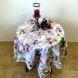 Скатерть хлопковая MacroHorizon с кружевом Адель Фиолет