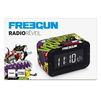 Радіоприймач з годинником "Freegun" 16х10 см, 16*10 см