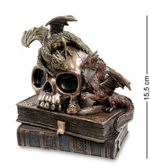 WS-919 Статуетка "Дракони на черепі та книгах", 15,5 см