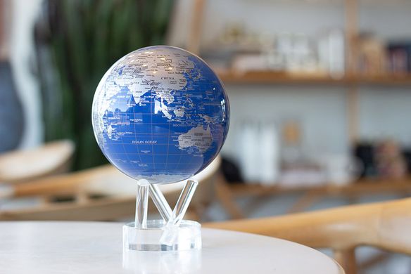 Гіро-глобус Solar Globe "Політична карта" 11,4 см сріблястий (MG-45-BSE), 11,4 см