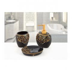 Комплект у ванну кімнату Irya - Flossy siyah чорний (3 предмети)
