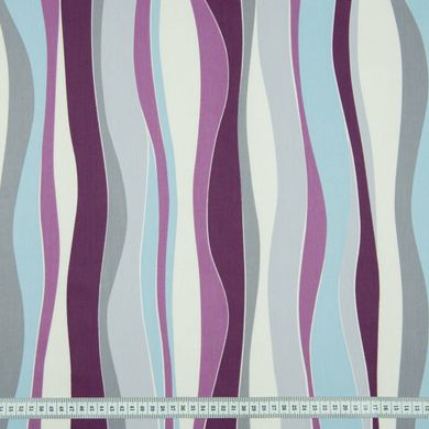 Комплект Декоративних Штор із принтом Іспанія Атлас/Сатін ANANDA Хвиля Фіолет, арт. MG-146274