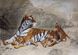 Гобелен без рамы Тигрица с тигрятами 105*70 см, 105*70 см