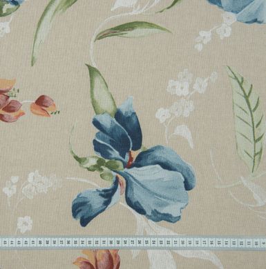 Комплект Декоративных Штор в стиле Прованс Испания Цветок Ириса Синий, арт. MG-146282