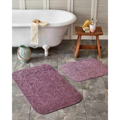 Набір килимків Karaca Home - Delora murdum фіолетовий 60*100+50*60