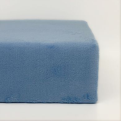Простыня велюровая на резинке MAISON DOR VELUR BLUE