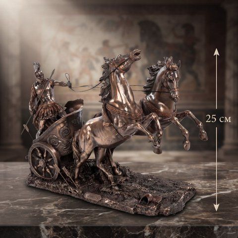 Композиція &laquo;Ахіллес на колісниці&raquo; Veronese, полістоун, 25 см