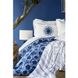 Набор постельное белье с покрывалом + пике Karaca Home - Belina mavi голубой Евро