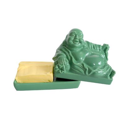 Подставка для масла "Будда", зеленая