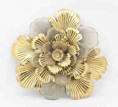 Настінний декор "Квітка" з металу золото 81422, Золото, 76*15.5*72