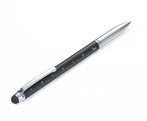 Шариковая ручка Troika с линейкой и стилусом