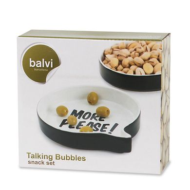 Набір із двох керамічних страв для снеків та закусок Balvi Talking Bubbles