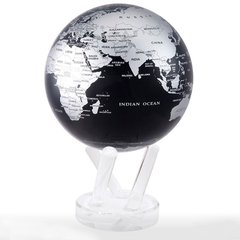 Гіро-глобус Solar Globe "Політична карта" 11,4 см сріблясто-чорний (MG-45-SBE), 11,4 см