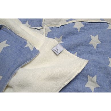 Плед микроплюш Barine - Star Patchwork throw blue голубой 130*170