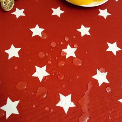 Скатерть с тефлоновым покрытием MacroHorizon Звезды Красный