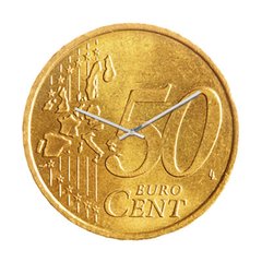 Настенные часы "50 центов"