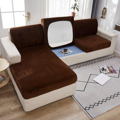 Чехлы на диванные подушки - сидушки Homytex Шоколадный Двухместный 100*120 (50/70)+20см.