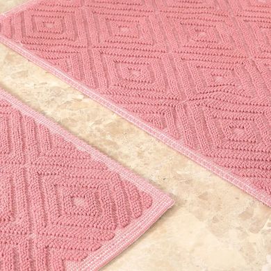 Набір килимків Karaca Home - Kelly Quatro murdum сливовий 50*80+50*40