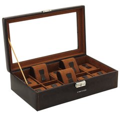 Скринька для зберігання годинника Friedrich Lederwaren Bond 10, коричнева, Коричневий, 30 x 17,5 x 8,5 см