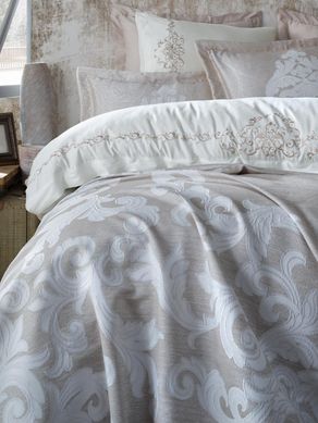 Комплект постельное белье с покрывалом Dantela Vita JUA SET, (ET-751616)
