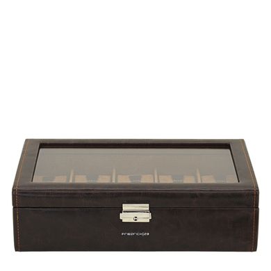 Скринька для зберігання годинника Friedrich Lederwaren Bond 10, коричнева, Коричневий, 30 x 17,5 x 8,5 см