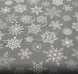 Скатерть Новогодняя с тефлоновым покрытием Снежинка Белая на сером, арт.MG-TEF-300116