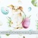 Скатертина Пасхальна MacroHorizon Кролики на Білому, 110*135 см