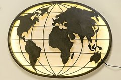 Настінний світлодіодний нічник карта світу L99см 1003887, 99