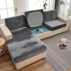 Чехлы на диванные подушки - сидушки Homytex Светло-серый Двухместный 100*120 (50/70)+20см.