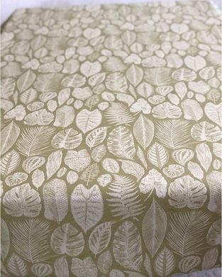 Скатертина MacroHorizon Екзо Листя Оливка з акриловим покриттям водовідштовхувальна (MG-164660)