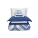 Набор постельное белье с покрывалом + плед Karaca Home - Levni mavi 2020-1 синий Евро